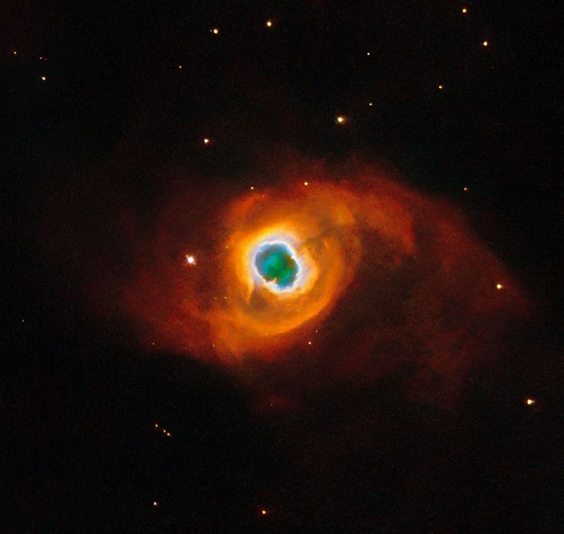 This NASA/ESA Hubble Space Telescope image features the planetary nebula Kohoutek 4-55.