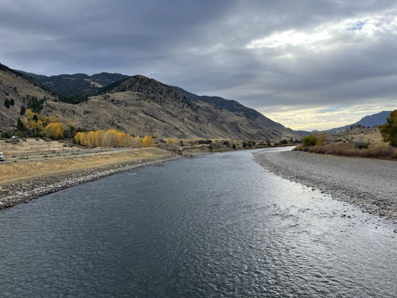The SWOT satellite is helping scientists size up flood waves on waterways like the Yellowstone River, pictured here in October 2024 in Montana. SWOT measures the height of surface waters, including the ocean, and hundreds of thousands of rivers, lakes, and reservoirs in the U.S. alone.