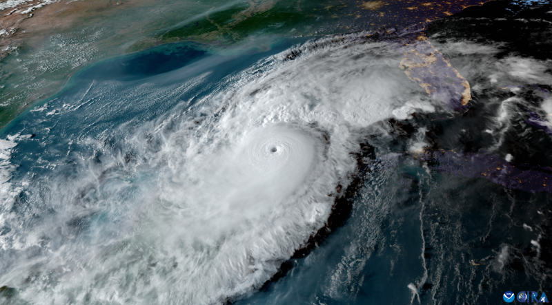 Image of Hurricane Milton from NOAA's GOES-16 satellite on Oct. 8, 2024.