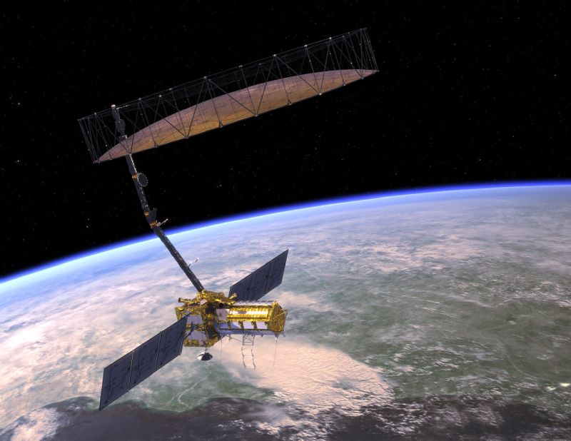 Artist's conception of NASA ISRO SAR in orbit.