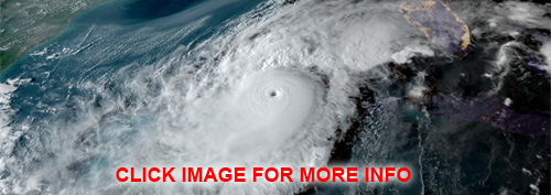 Hurricane Milton seen from GOES-16, October 2024.