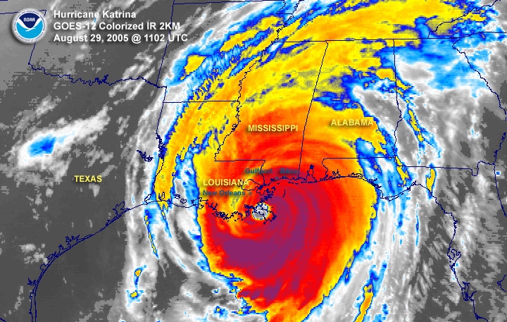 Hurricanes Katrina hit coastal Louisiana and Mississippi on August 29, 2005.