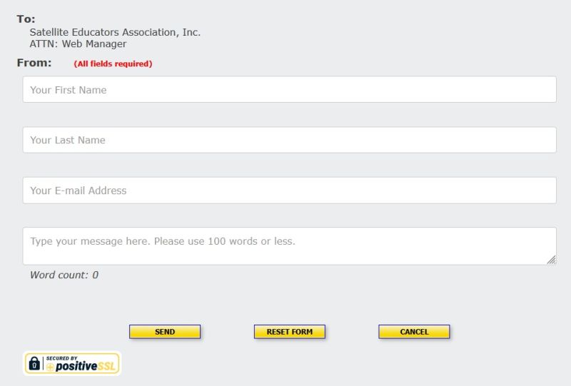 The SEA online contact form