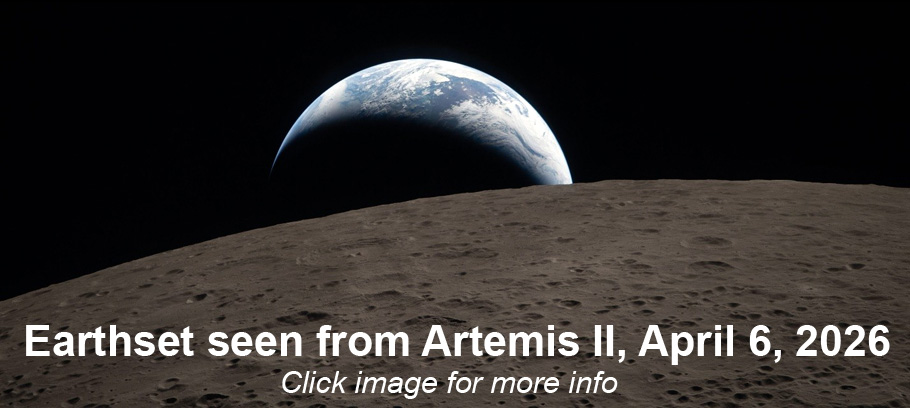 Earthset from Artemis II, April 6, 2026