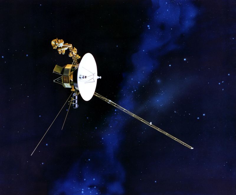 Artist's concept of Voyager 2 in space.